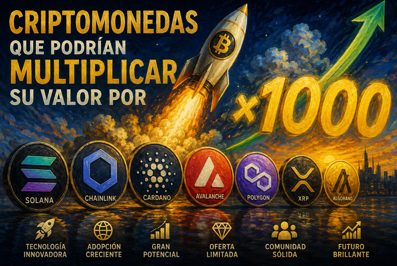 Criptomoedas que podem valorizar 1.000 vezes: o que o investidor em criptomoedas deve fazer