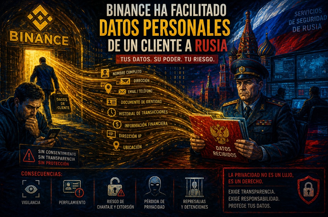 Seus investimentos em criptomoedas deixaram de ser anônimos: a Binance repassou dados pessoais de um cliente à Rússia