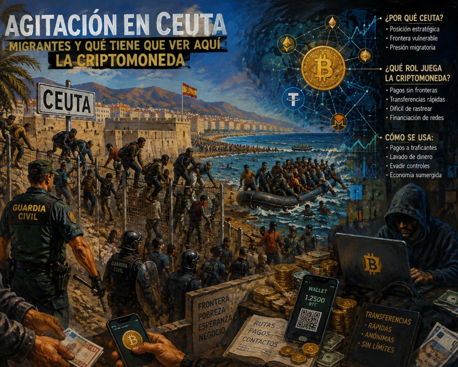 Agitação em Ceuta, migrantes e o que a criptomoeda tem a ver com isso